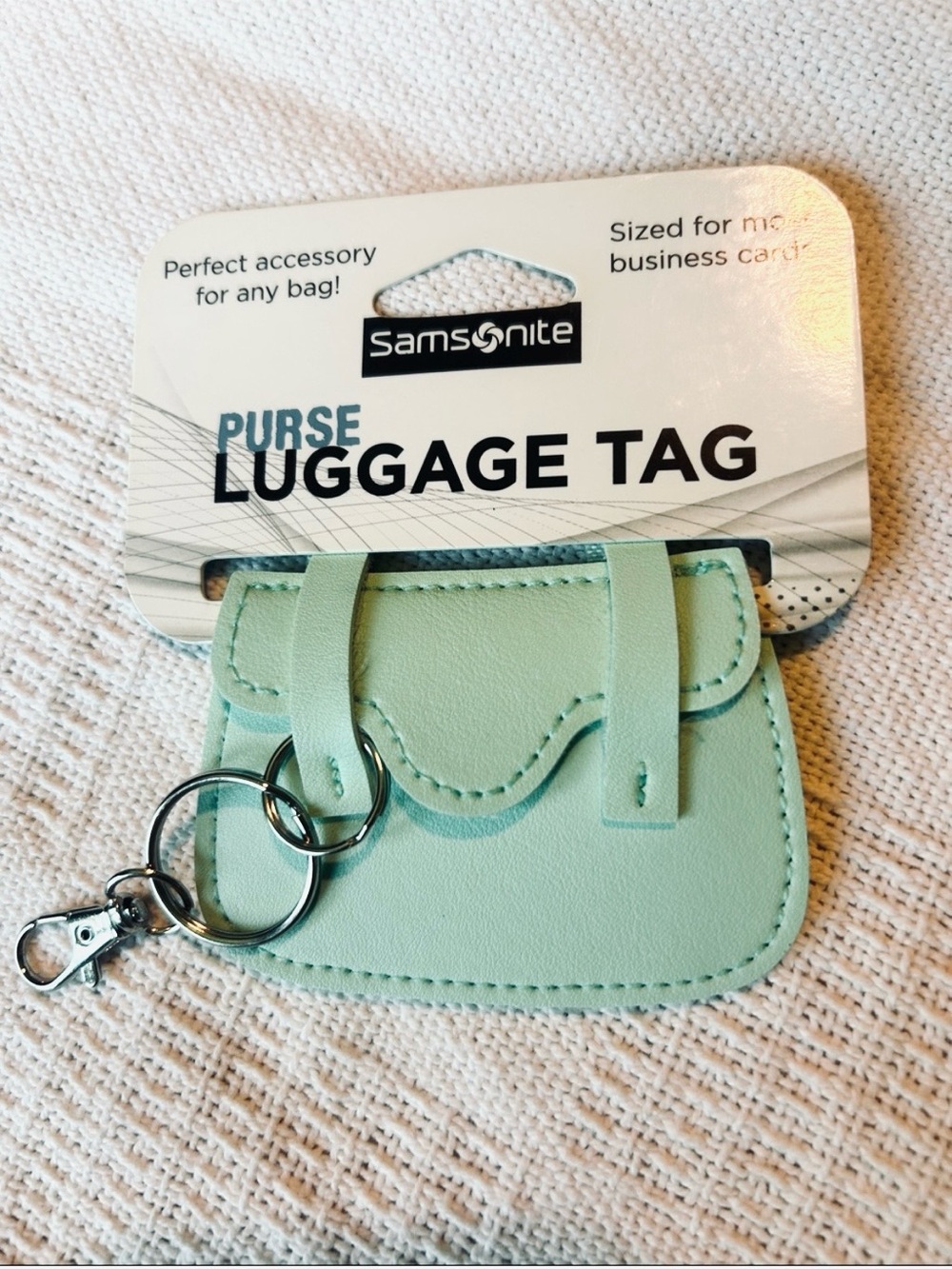 Samsonite Mint Green Key & Card Holder Luggage Tag
